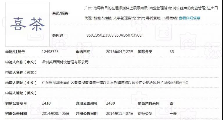 “喜茶”遇上“囍茶”，都是商標(biāo)惹的禍！